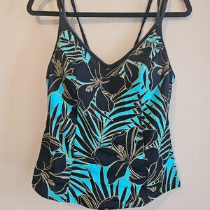 MagicSuit By Miraclesuit Swim Tankini Top Beach Vacation Resortwear-US size 12